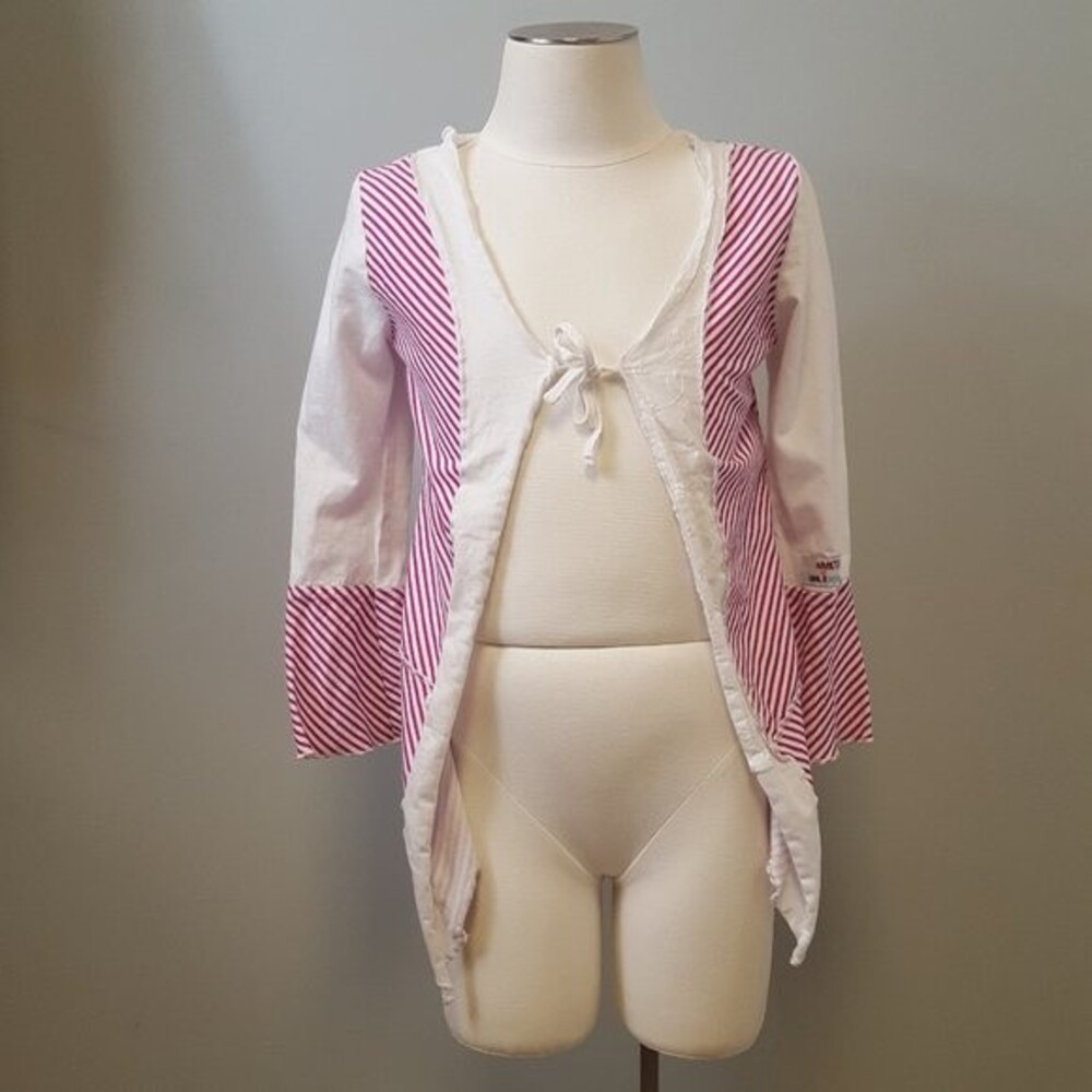 naartjie Kids White and Pink Stripe Sweater